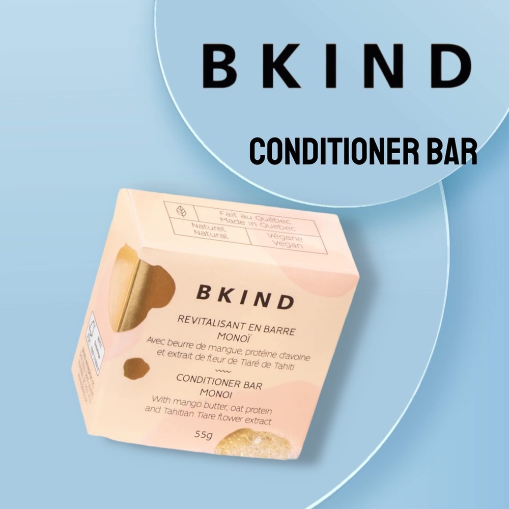 🇨🇦🆕📦*BNIB* BKIND | FULL | Conditioner Bar Monoi - Dry and thin hair